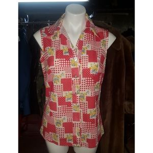 Vintage 60s/70s Land + Sea Sleeveless Top